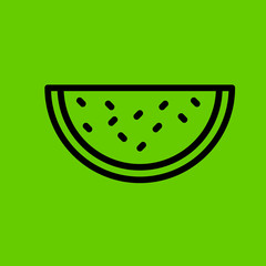 watermelon icon flat disign