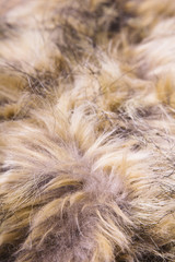Brown artificial fur texture for background