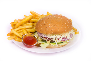Hamburger close up
