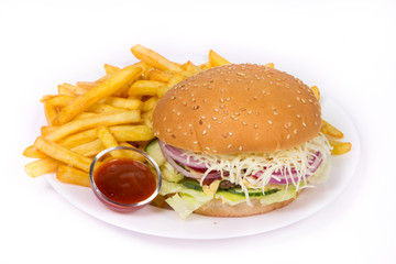 Hamburger close up