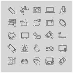 Thin line icons - gadgets, devices,electronic © anna_yakovets