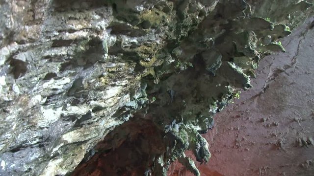 Stalactites in the Melissani Cave on Kefalonia, Greece