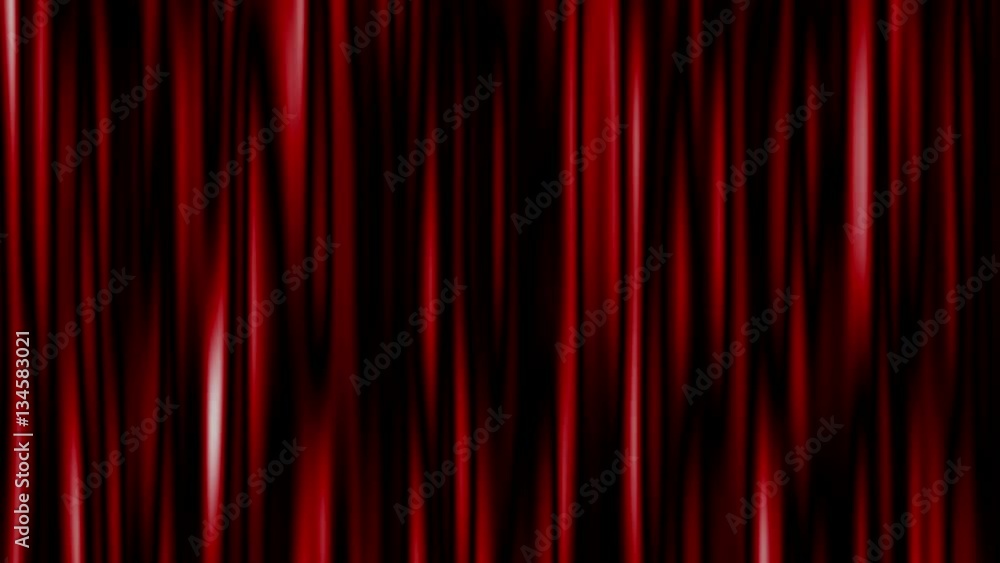 Poster highly detailed 3d animation of curtain. seamless loop