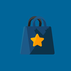 shopping bag icon flat disign