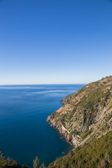 Fototapeta na wymiar Cliff in Liguria, Italy.