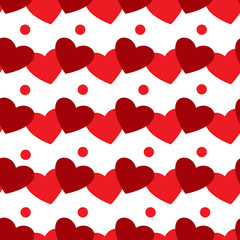 Heart and circle seamless pattern