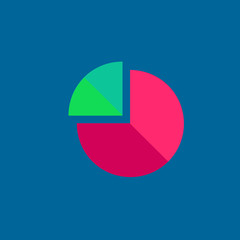 pie chart icon flat disign