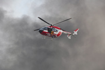 Fototapeta na wymiar rescue helicopter