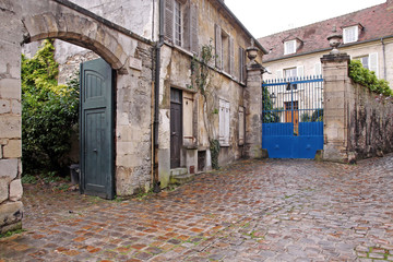 two gateways in medieval french village