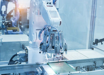 artificial intelligence machine at industrial manufacture factor