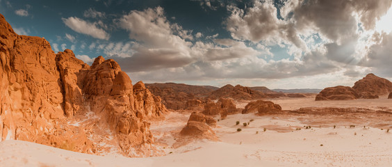 Panorama Zandwoestijn Sinaï, Egypte, Afrika