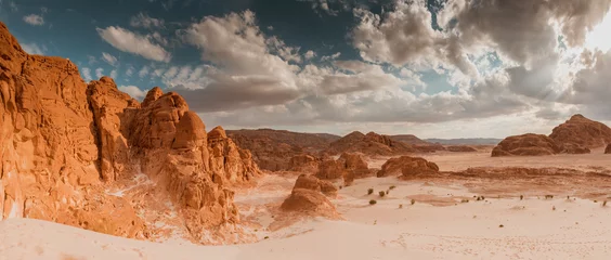 Crédence en verre imprimé Sécheresse Panorama du désert de sable du Sinaï, Egypte, Afrique