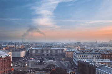 Russia Saint-Petersburg and air under the picture
