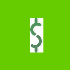 dollar symbol icon flat disign