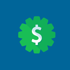 dollar symbol icon flat disign
