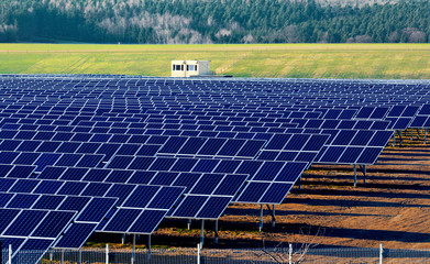 Solar power plant under construction in Germany
