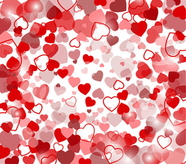 vector background with hearts, Valentine's Day