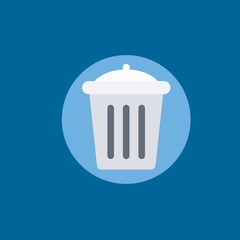 trash can icon flat disign