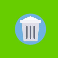 trash can icon flat disign