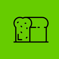 bread icon flat disign