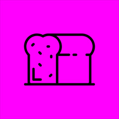 bread icon flat disign