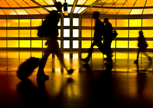 Passengers at an airport