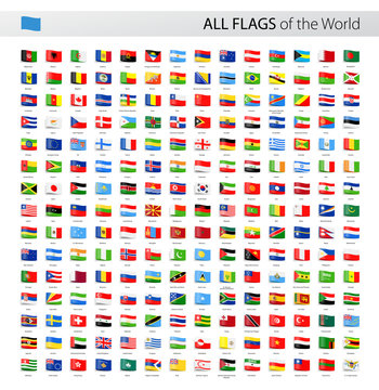 All World Tag Vector Flags - Collection