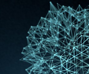 3D illustration - Abstract nodal structure.