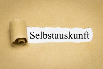 Selbstauskunft