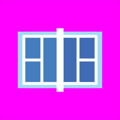 ping pong table icon flat disign