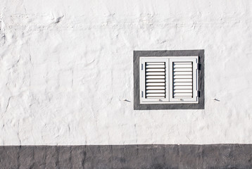 Closed window of mediterranean house