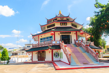 Tekka Chee Nai Khor Foundation, Beautiful Chinese Pavillion Style at Mekong Riverside, Naimuang, Nongkhai, Thailand