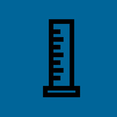 measuring beaker icon flat disign