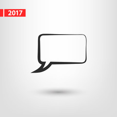 Speech bubble icons black icon, vector illustration. Flat design style
