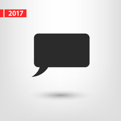 Fototapeta premium Speech bubble icons black icon, vector illustration. Flat design style