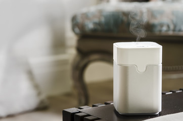 humidifier on the table, in home interior