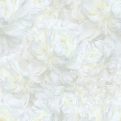  repeatable seamless  pattern pale white peonies