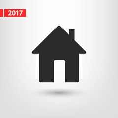 house icon, vector illustration. Flat design style