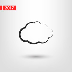  cloud icon, vector illustration. Flat design style
