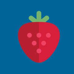 strawberry icon flat disign