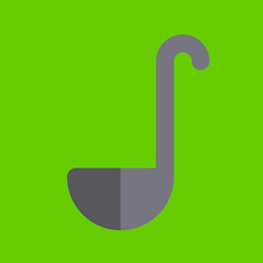 soup ladle icon flat disign