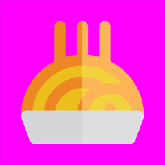 spaghetti icon flat disign