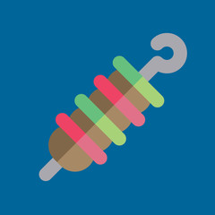 skewer icon flat disign