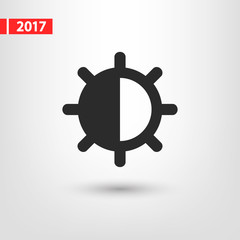 Fototapeta premium brightness and contrast icon, vector illustration. Flat design style