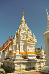 Fototapeta premium Phra Borommathat Chaiya Constructed along Mahayana Buddhist's beliefs of the 7th century, the great chedi is reputedly the best preserved Srivijaya artwork in Thailand