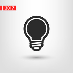 Light bulb  icon, vector illustration. Flat design style