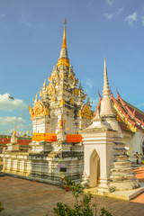 Fototapeta premium Phra Borommathat Chaiya Constructed along Mahayana Buddhist's beliefs of the 7th century, the great chedi is reputedly the best preserved Srivijaya artwork in Thailand