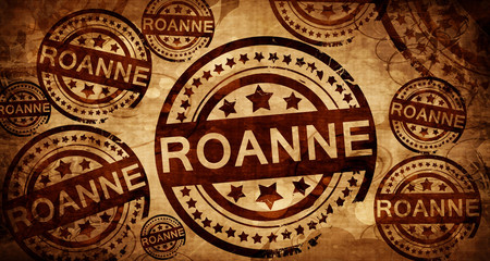 roanne, vintage stamp on paper background