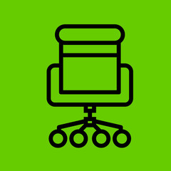 office chair icon flat disign