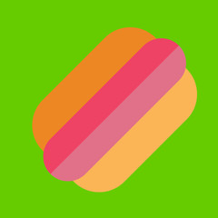 hot dog icon flat disign